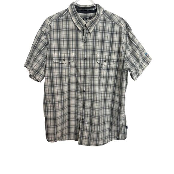 Kuhl Other - Kuhl Born In The Mountains Men's Short Sleeve Metal Button Plaid Shirt  XL